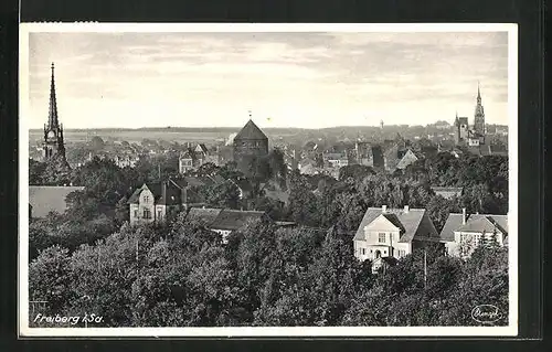 AK Freiberg i. Sa., Kirchentürme im Ort