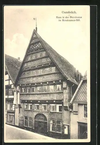AK Osnabrück, Haus in der Bierstrasse im Renaissance Stil