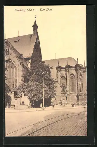 AK Freiberg /Sa., Gesamtansicht Freiberger Dom