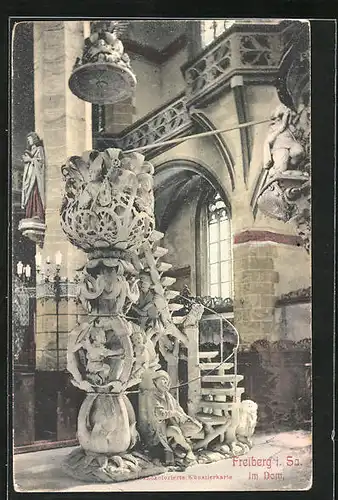 AK Freiberg i. Sa., Kanzel im Dom