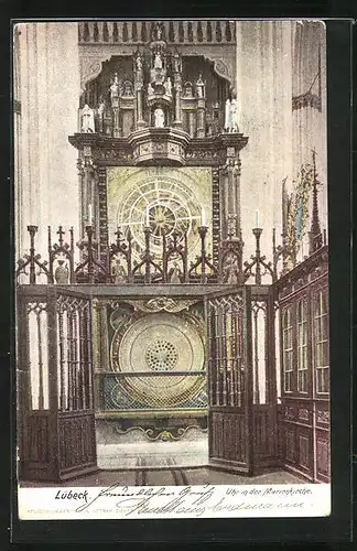 AK Lübeck, Uhr in der Marienkirche
