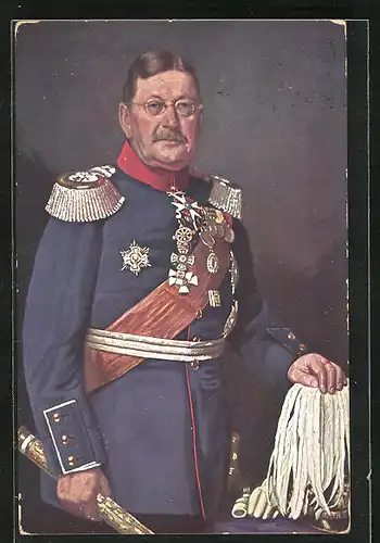 Künstler-AK Generalfeldmarschall v. d. Goltz in Uniform