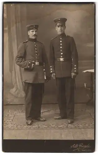 Fotografie Alb. Rössle, Ravensburg, Soldaten in Uniform Inf.-Rgt. 124