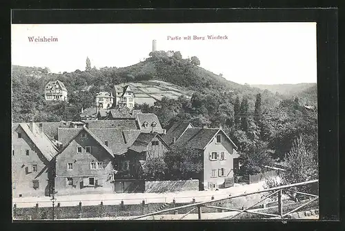 AK Weinheim, Partie mit Burg Windeck