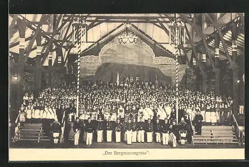 AK Freiberg, Bergfestspiel 1914, Der Bergmannsgruss