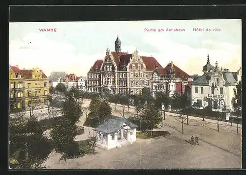 AK Wanne, Hôtel de ville, Partie am Amtshaus