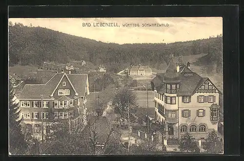 AK Bad Liebenzell /Württbg. Schwarzwald, Ortspartie mit Gasthaus zur Sonne