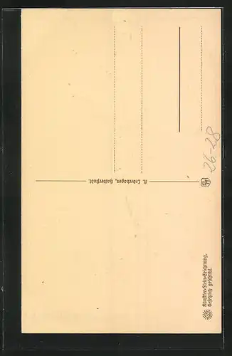 Steindruck-AK Halberstadt, Landgericht u. Eyke v. Repkow Denkmal