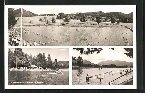 AK Benediktbeuern, Schwimmbad aus verschiedenen Blickwinkeln