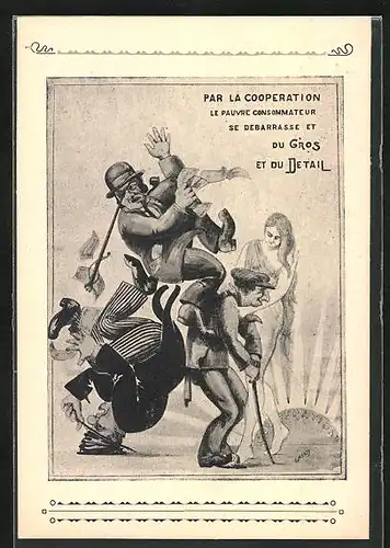 AK Französischer Scherz mit hinfallenden Männern