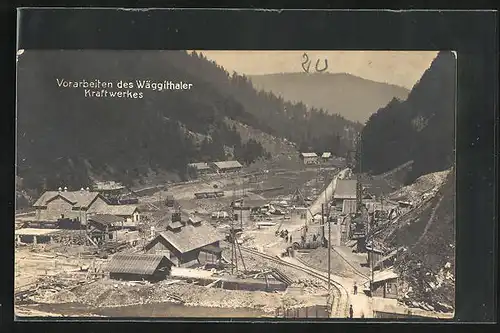 AK Vorderthal, Vorarbeiten des Wäggithaler Kraftwerkes