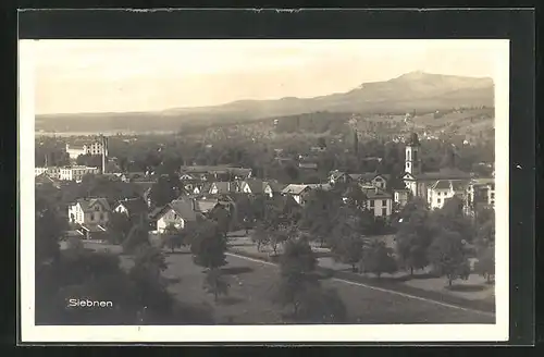 Foto-AK Siebnen, Totalansicht der Gemeinde