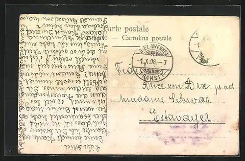 Lithographie Magglingen, Grand Hotel de Macolin et le Panorama