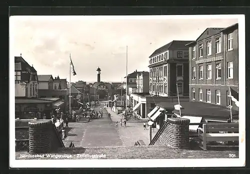 AK Wangerooge, Zedeliusstrasse mit Monopol-Hotel