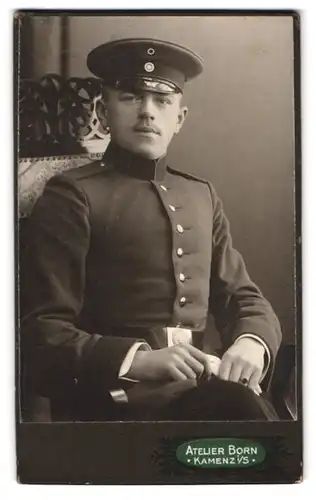 Fotografie Atelier Born, Kamenz i. S., Soldat Rudolf Frenzel in Uniform, Inf. Rgt. 178