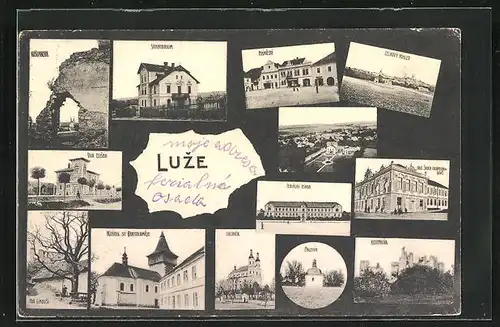 AK Luze, Sanatorium, Villa Eliska, Namesti