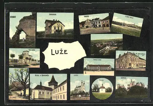 AK Luze, Sanatorium, Villa Eliska, Namesti