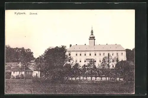 AK Kysperk, Zámek, Blick zum Schloss