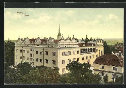 AK Leitomischl / Litomysl, Zámek, Blick auf das Schloss