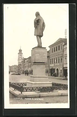 AK Leitomischl / Litomysl, Pomnik B. Smetany
