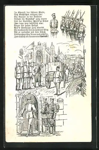 Künstler-AK Berlin, Geschichte vom Hauptmann von Köpenick