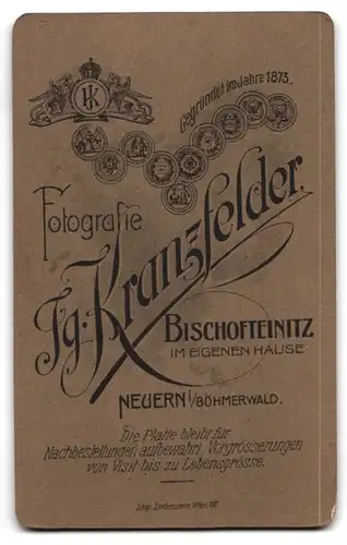 Fotografie Kranzfelder, Bischofteinitz, Portrait betagter eleganter Herr im Anzug