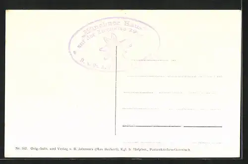 AK Zugspitze, Enzensperger Gedenktafel, Münchner Haus und Hochobservatorium