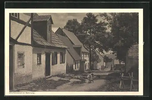 AK Satzung, Kind auf der Dorfstrasse