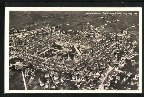 AK Freudenstadt, Blick über die Stadt, Fliegeraufnahme