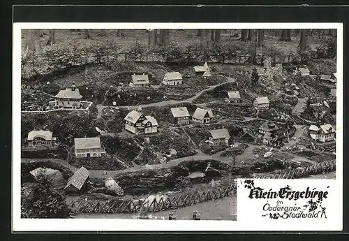 AK Oederan, Modellbau von Klein-Erzgebirge im Stadtwald