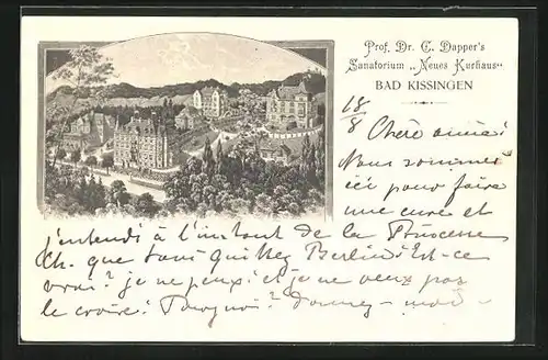 AK Bad Kissingen, Prof. Dr. C. Dapper`s Sanatorium Neues Kurhaus