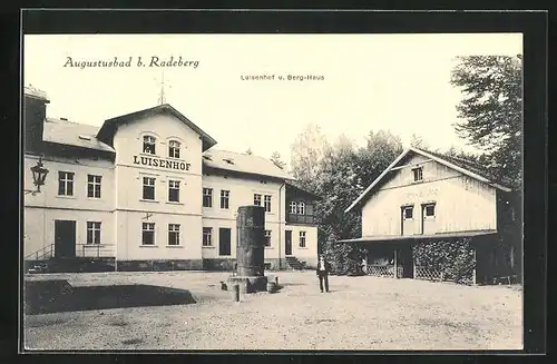 AK Augustusbad b. Radeberg, Hotel Luisenhof u. Berg-Haus