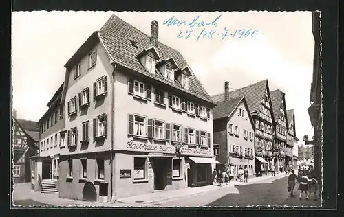 Foto-AK Mosbach, Gasthaus Goldener Hirsch