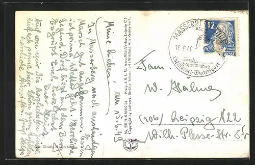 AK Masserberg /Thür., Fliegeraufnahme des Ortes