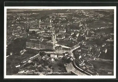 AK Bamberg, Fliegeraufnahme der Stadt