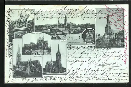 AK Mönchengladbach, Franziskaner-Kirche, St. Josephs-Kirche, Marien-Pfarrkirche