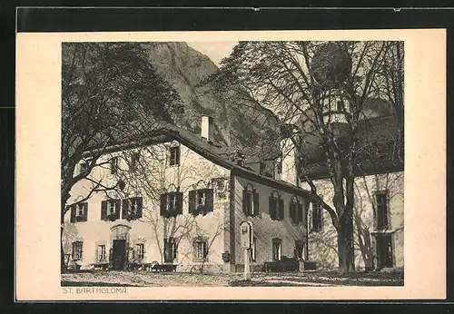 AK Königssee, Kloster St. Bartholomä und Gasthof Forsthaus