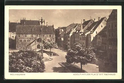 AK Mülhausen, Platz mit Rathaus