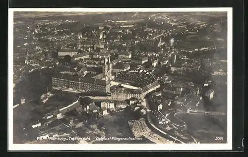 AK Bamberg, Fliegeraufnahme der Stadt