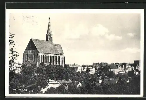 AK Neuötting, Ortspartie mit Kirche