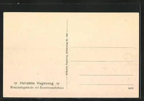 AK Gommern, Heilstätte Vogelsang, Wirtschaftsgebäude mit Beamtenwohnhaus