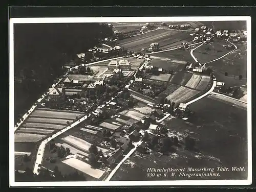 AK Masserberg /Thür. Wald, Fliegeraufnahme des Ortes