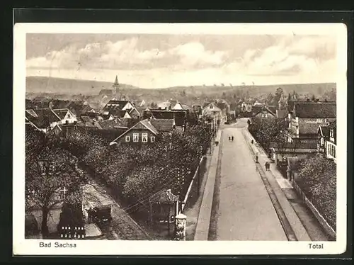 AK Bad Sachsa, Strassenpartie aus der Vogelschau