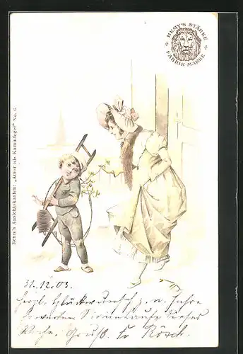 AK Reklame für Remy`s Stärke, Kleiner Schornsteinfeger