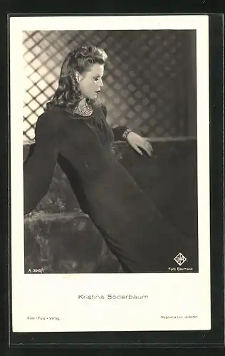 AK Schauspielerin Kristina Söderbaum im Kleid
