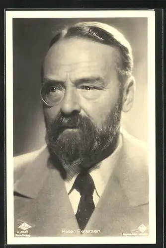 AK Schauspieler Peter Petersen mit Monokel