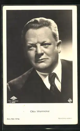 AK Schauspieler Otto Wernicke im Anzug mit Krawatte