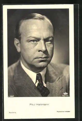 AK Schauspieler Paul Hartmann mit ernstem Gesicht