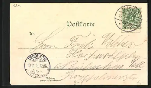 Lithographie Deutschnationaler Handlungsgehilfen-Verband, Denkmal, Eichenblätter