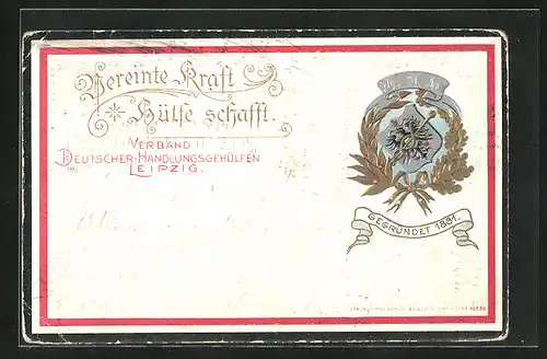 Präge-AK Leipzig, Verband Deutscher-Handlungsgehülfen, Wappen